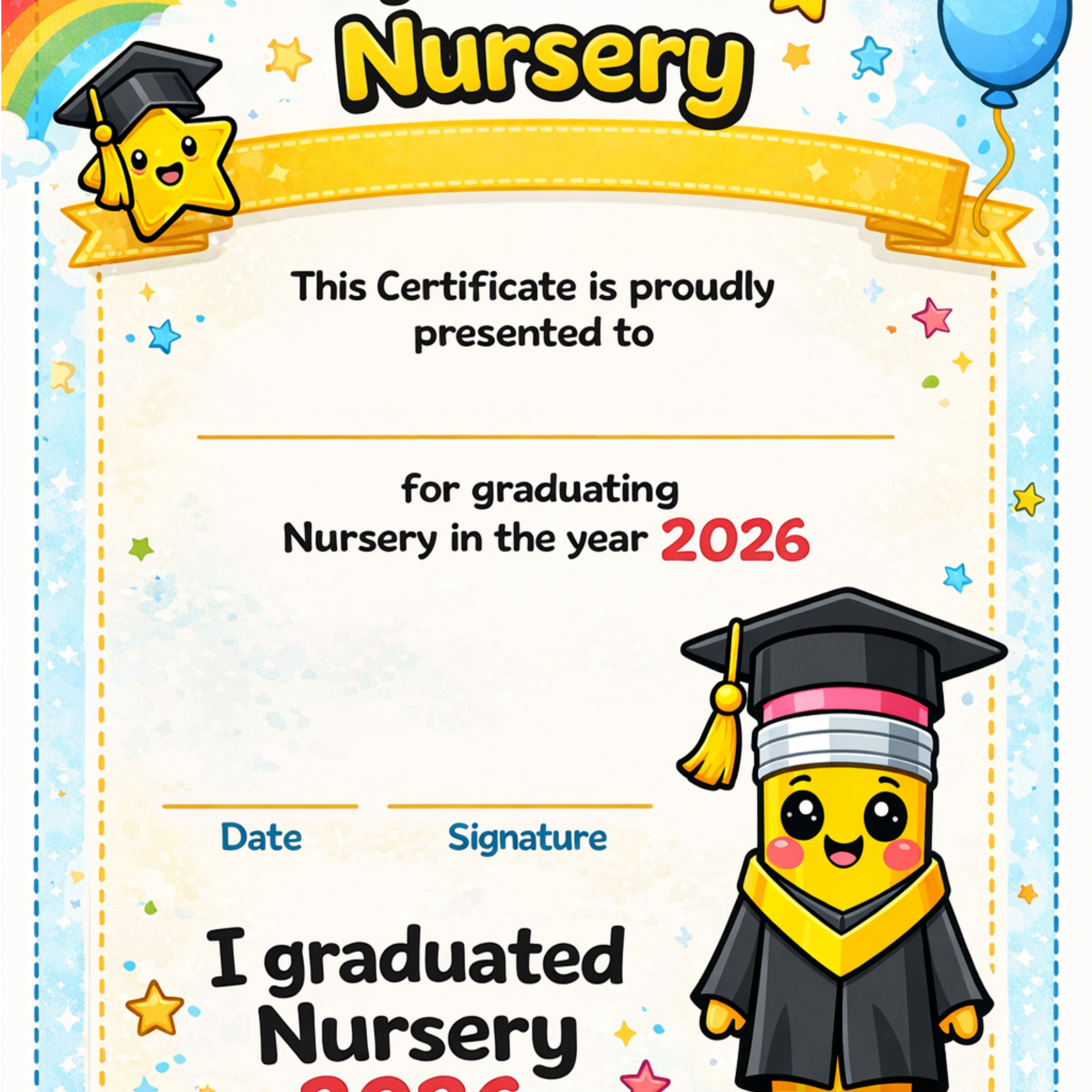 Nursery Certificate- Digital Download – AP WHOLESALE