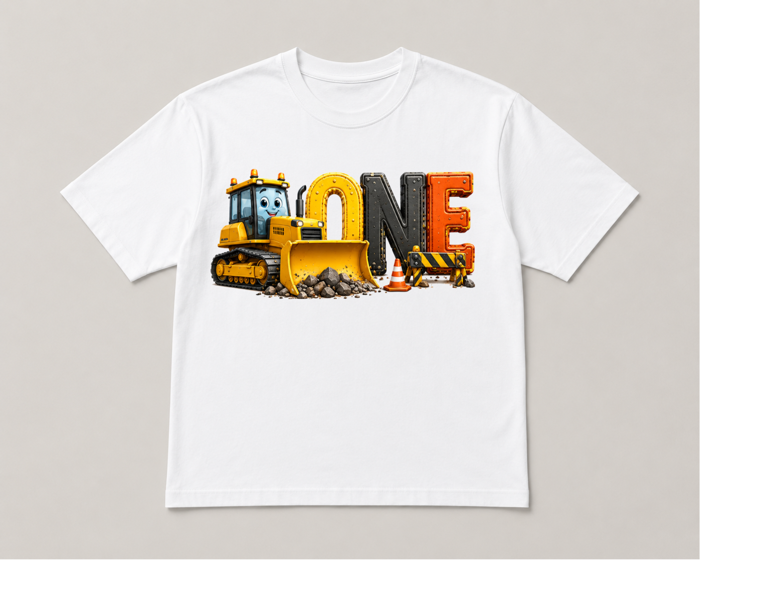 Construction First Birthday DTF Transfer