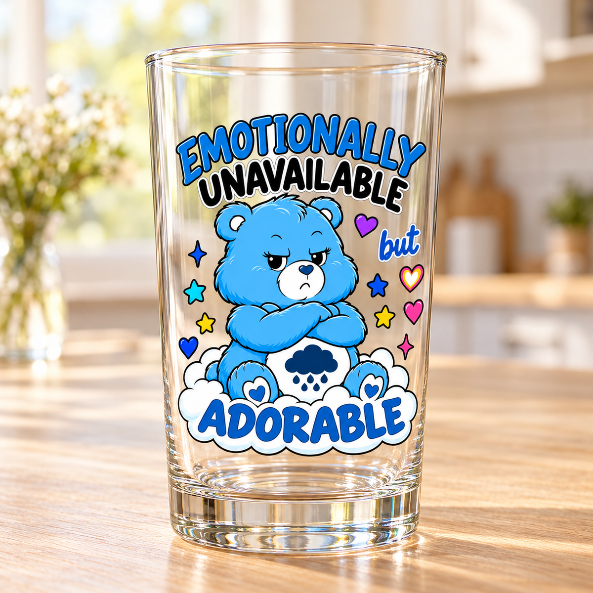 Sassy Bears UV-DTF - Emotionally Unavailable
