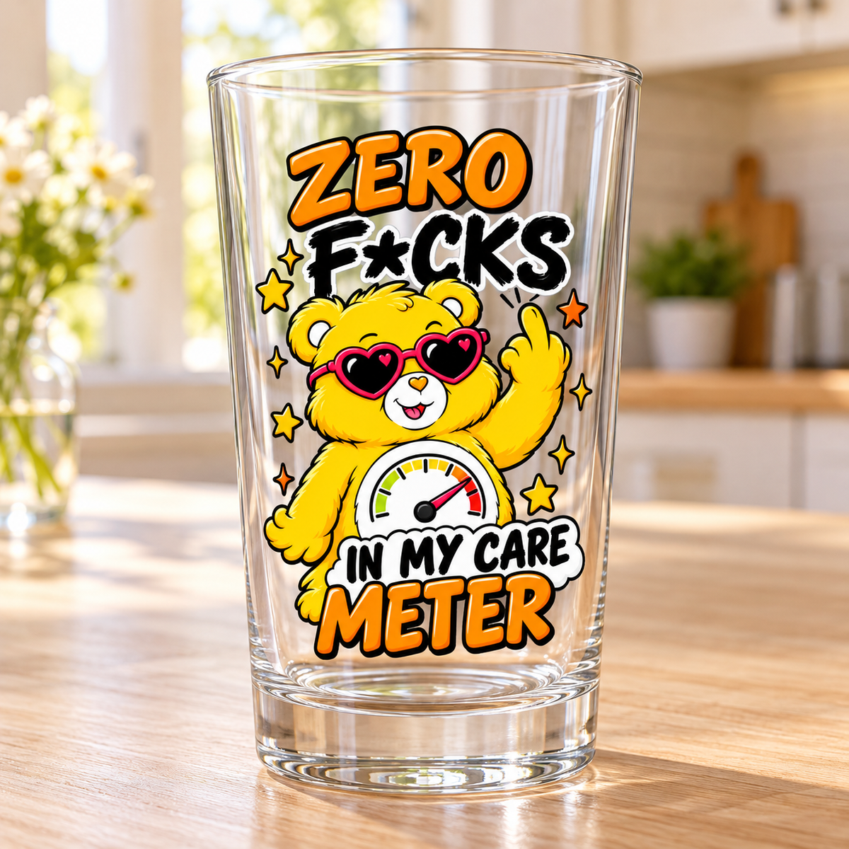 Sassy Bears UV-DTF - Zero F*cks Care Meter