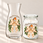 Always Loved, Never Forgotten Robin UV-DTF Decal Set – Vase & Candle (8cm + 7cm)