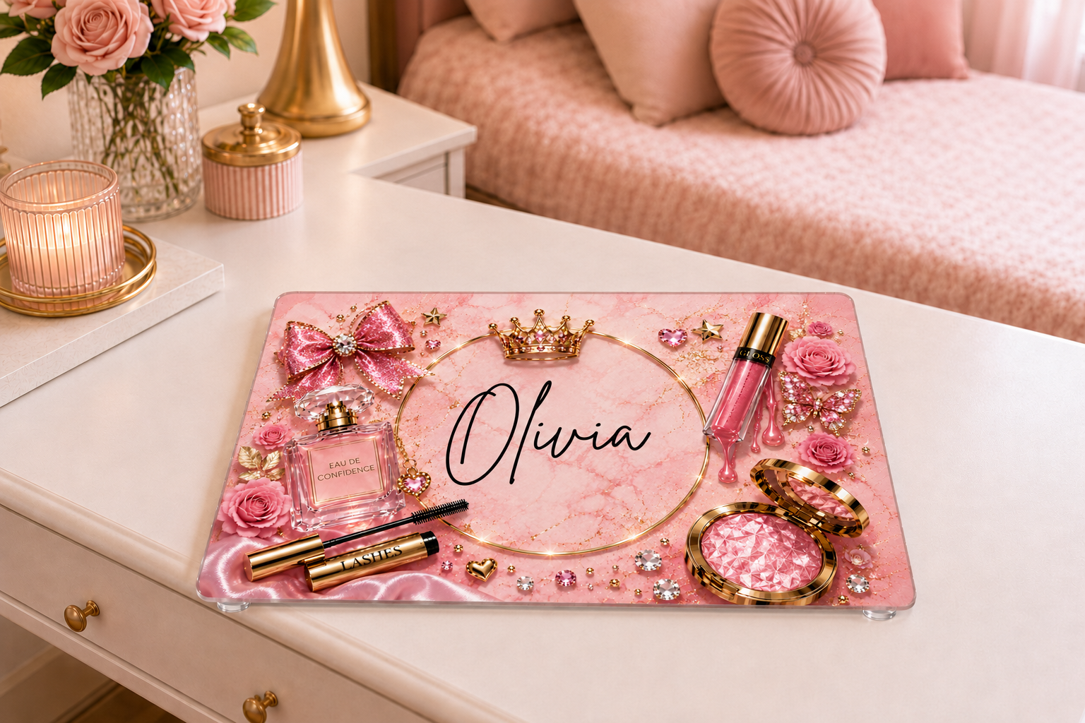 GLAM MAKEUP CHOPPING BOARD DESIGN -Sublimation sheet