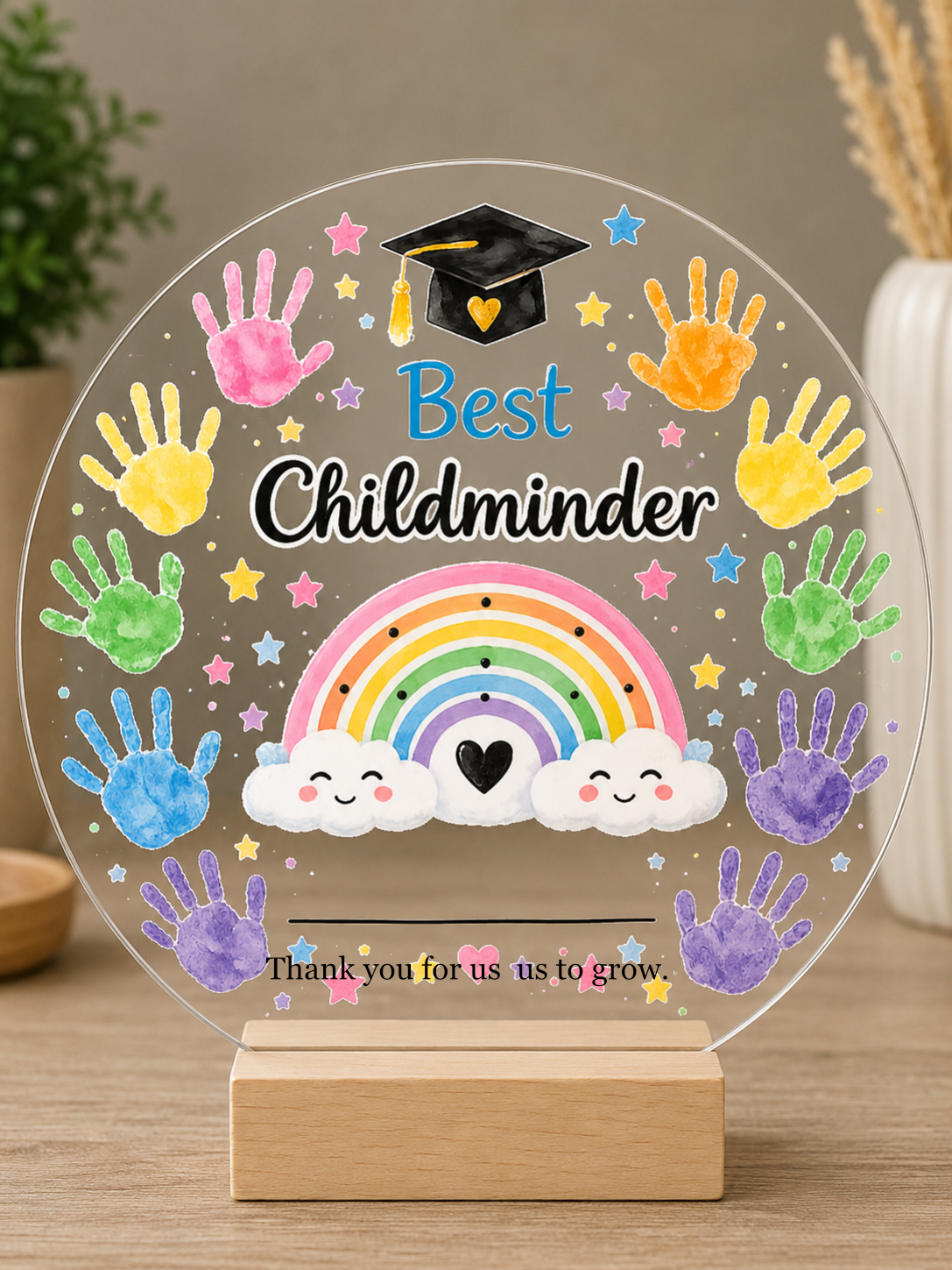 Teacher, Childcare Appreciation UVDTF Transfer – 12cm Circle