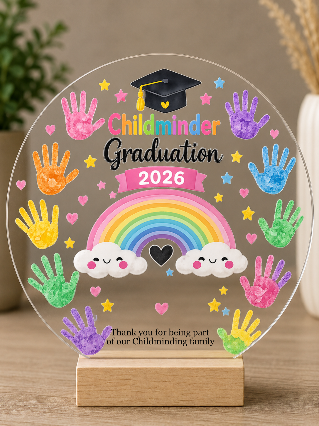 Teacher, Childcare Appreciation UVDTF Transfer – 12cm Circle