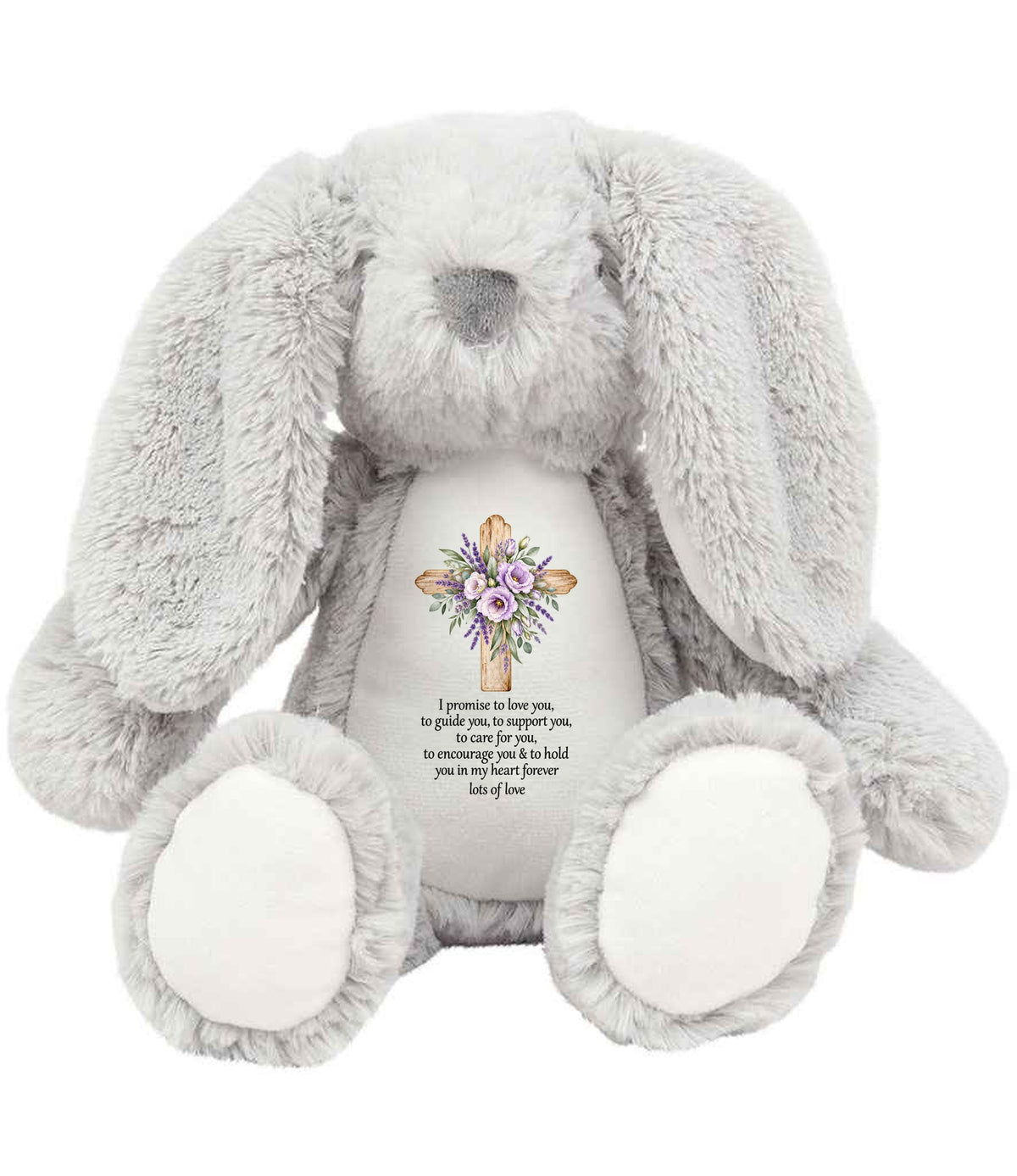 Christening Floral Cross DTF Transfers (7cm x 5cm)