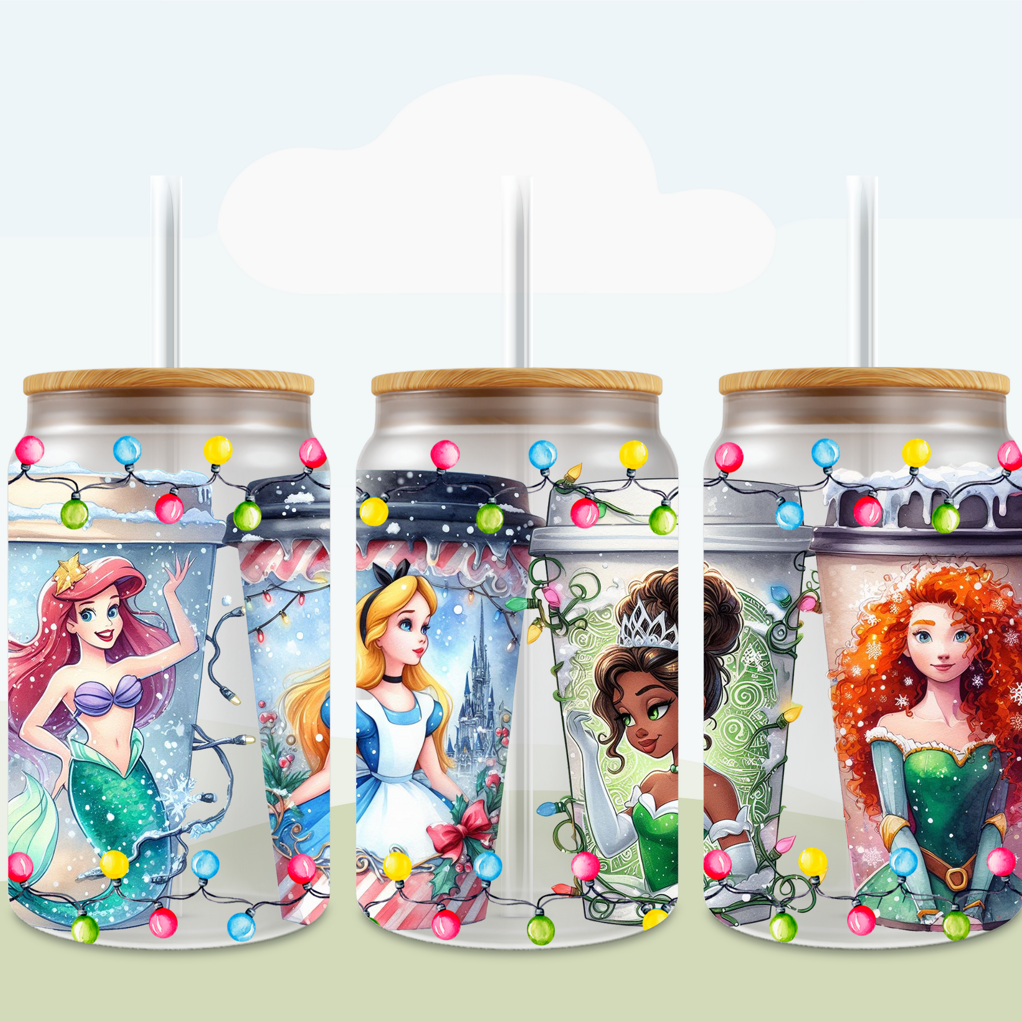 Christmas Coffee Cup and Characters