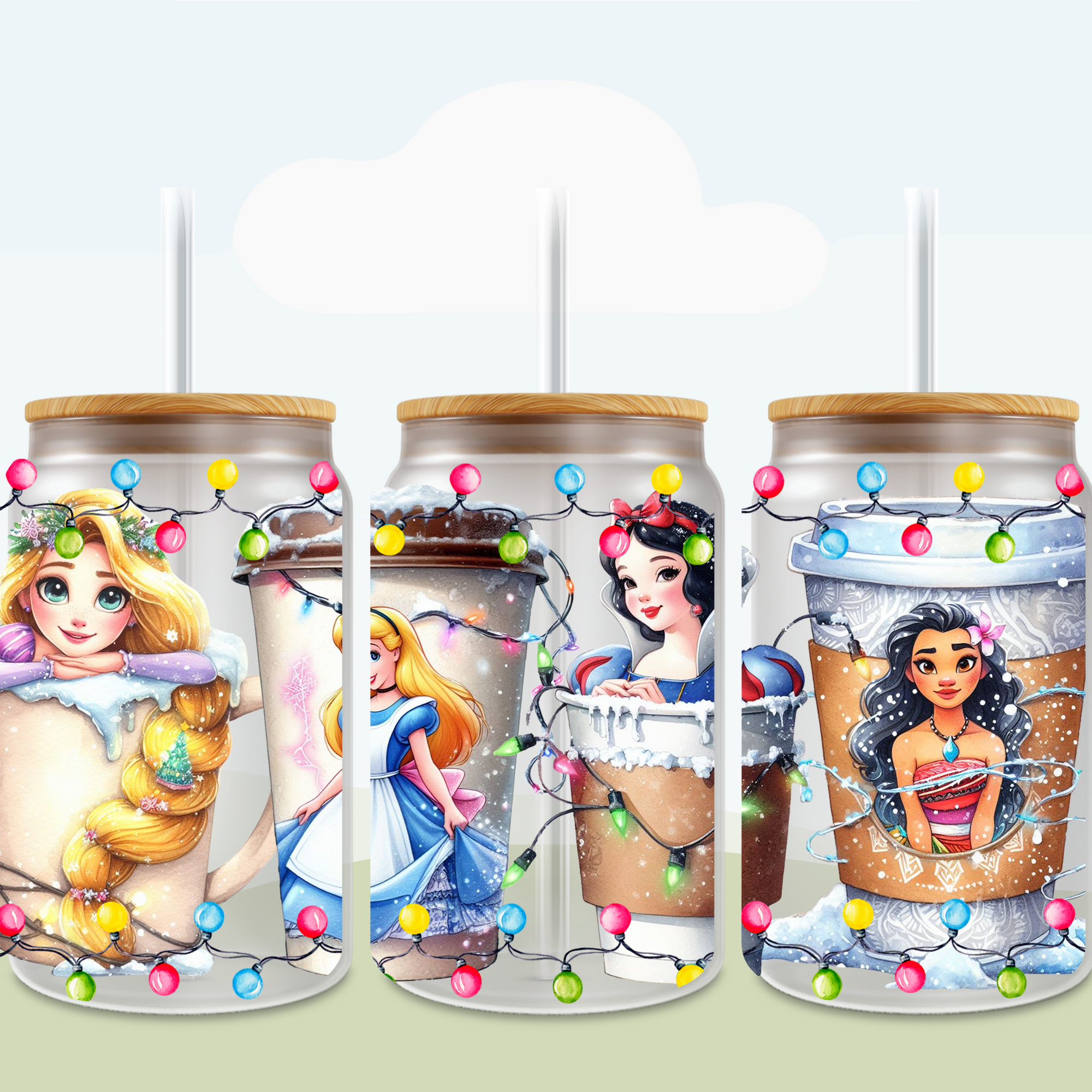 Christmas Coffee Cup and Characters