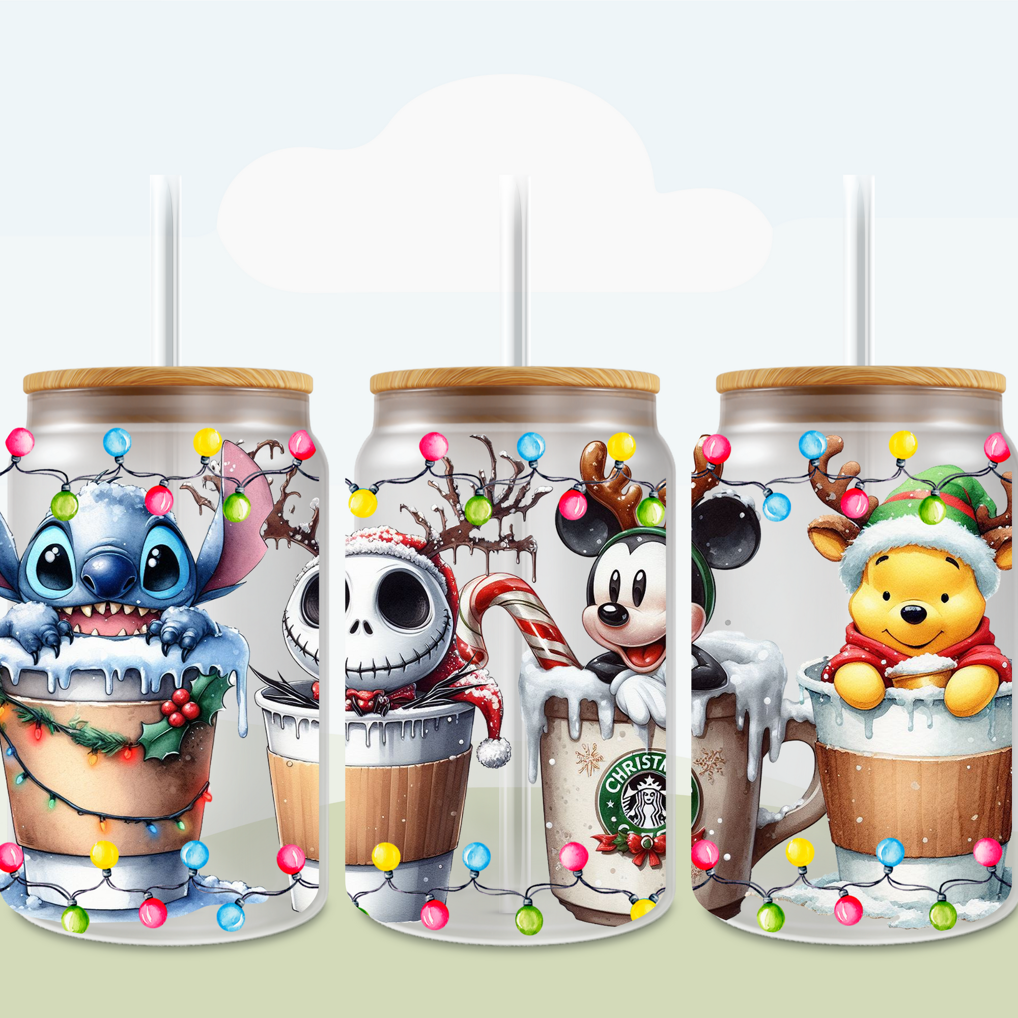 Christmas Coffee Cup and Characters
