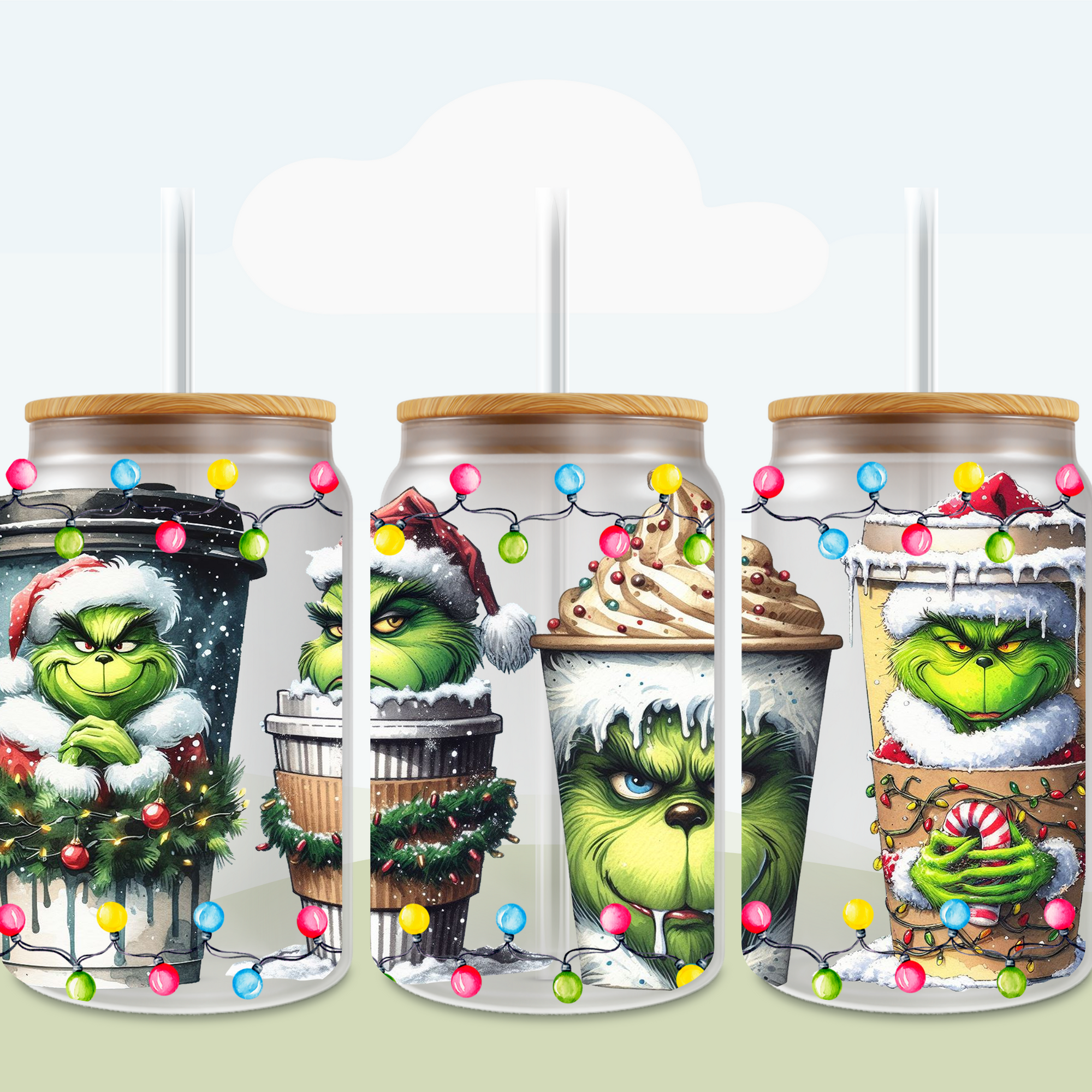 Christmas Coffee Cup and Characters