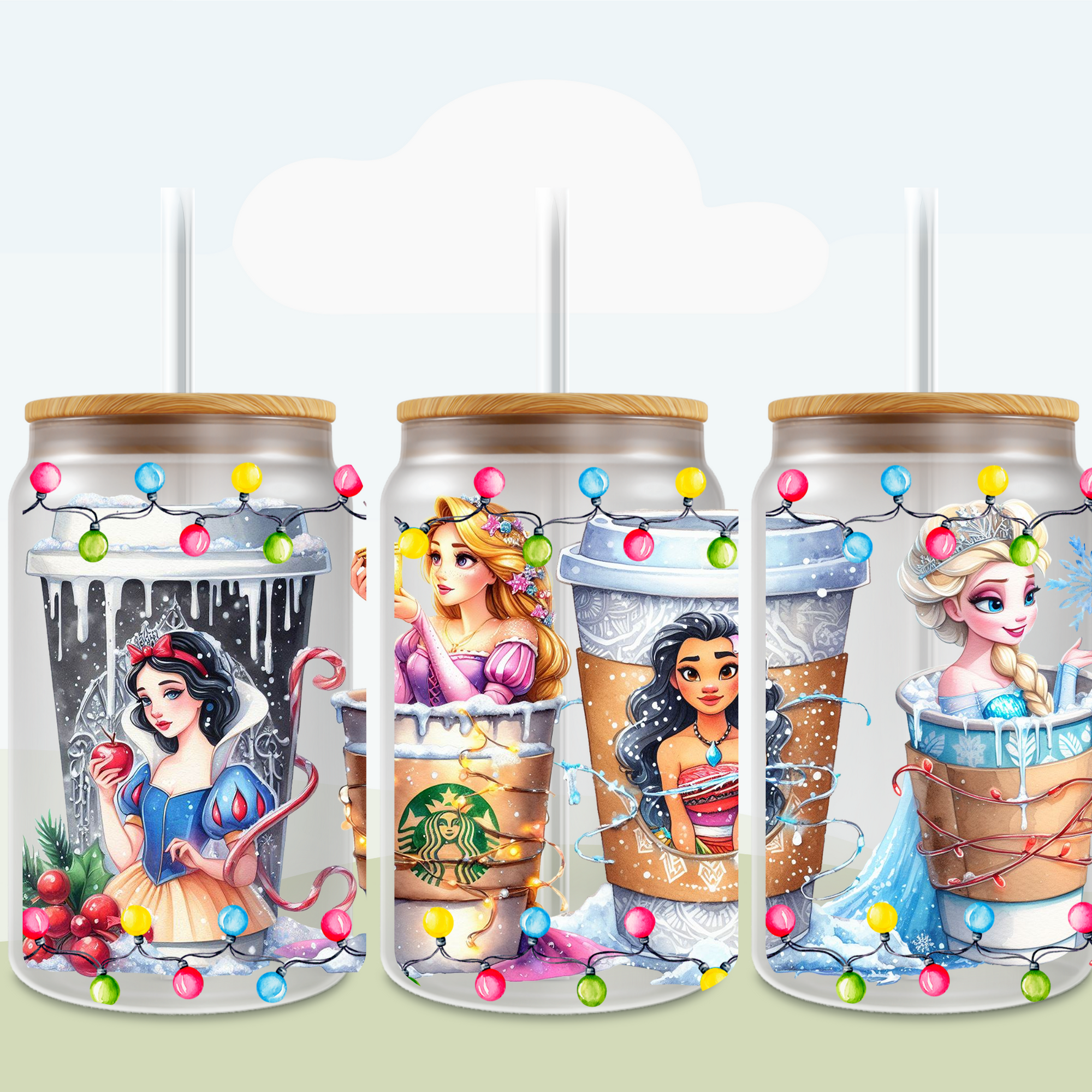 Christmas Coffee Cup and Characters