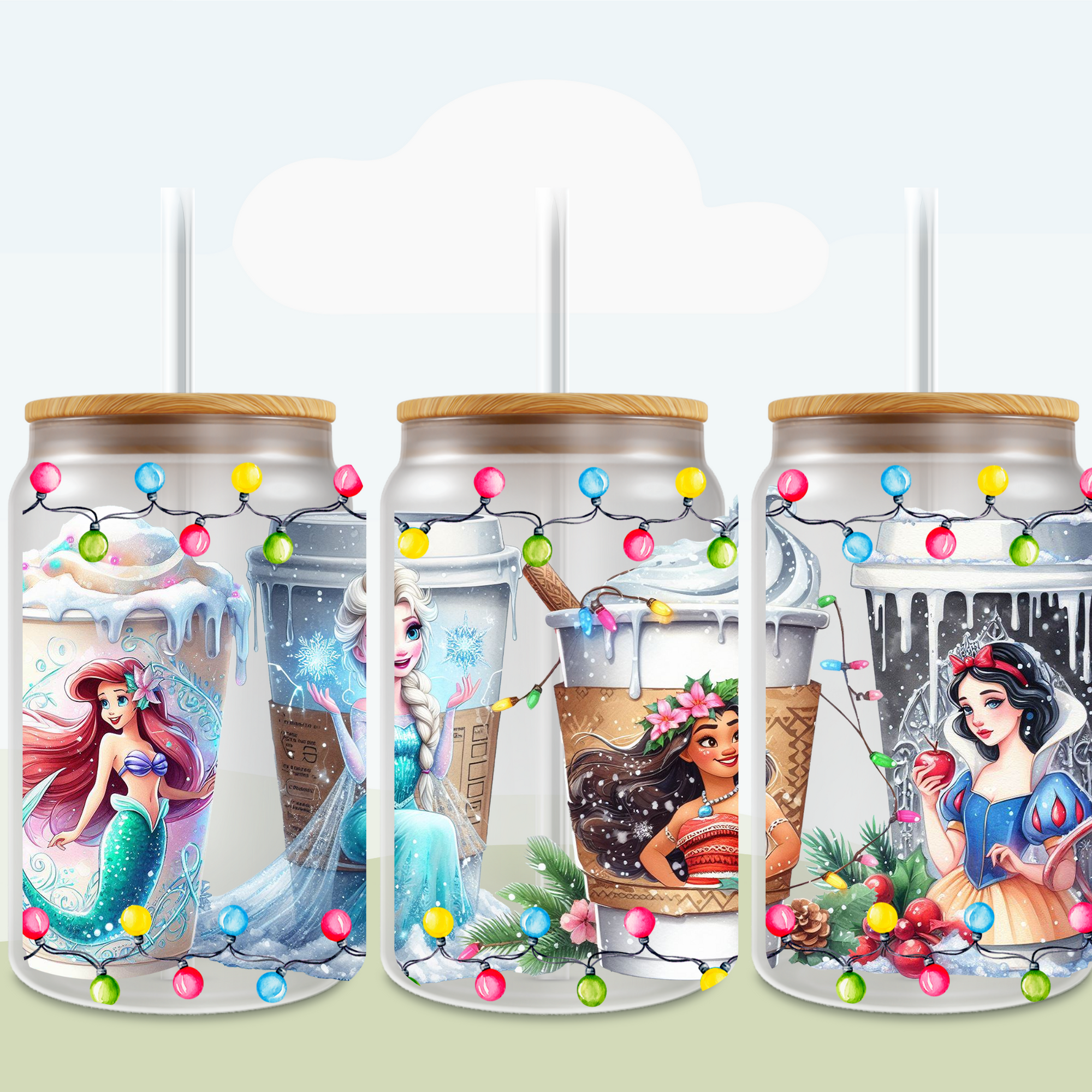 Christmas Coffee Cup and Characters