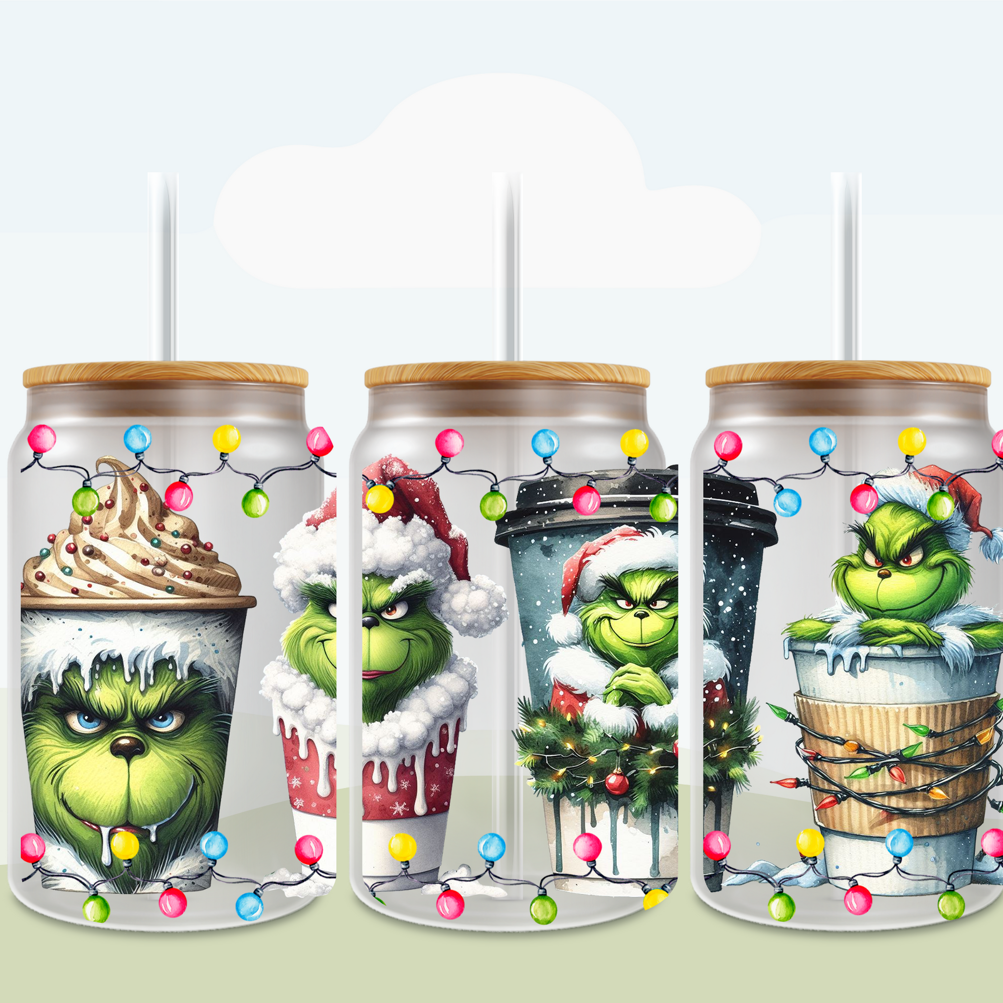 Christmas Coffee Cup and Characters