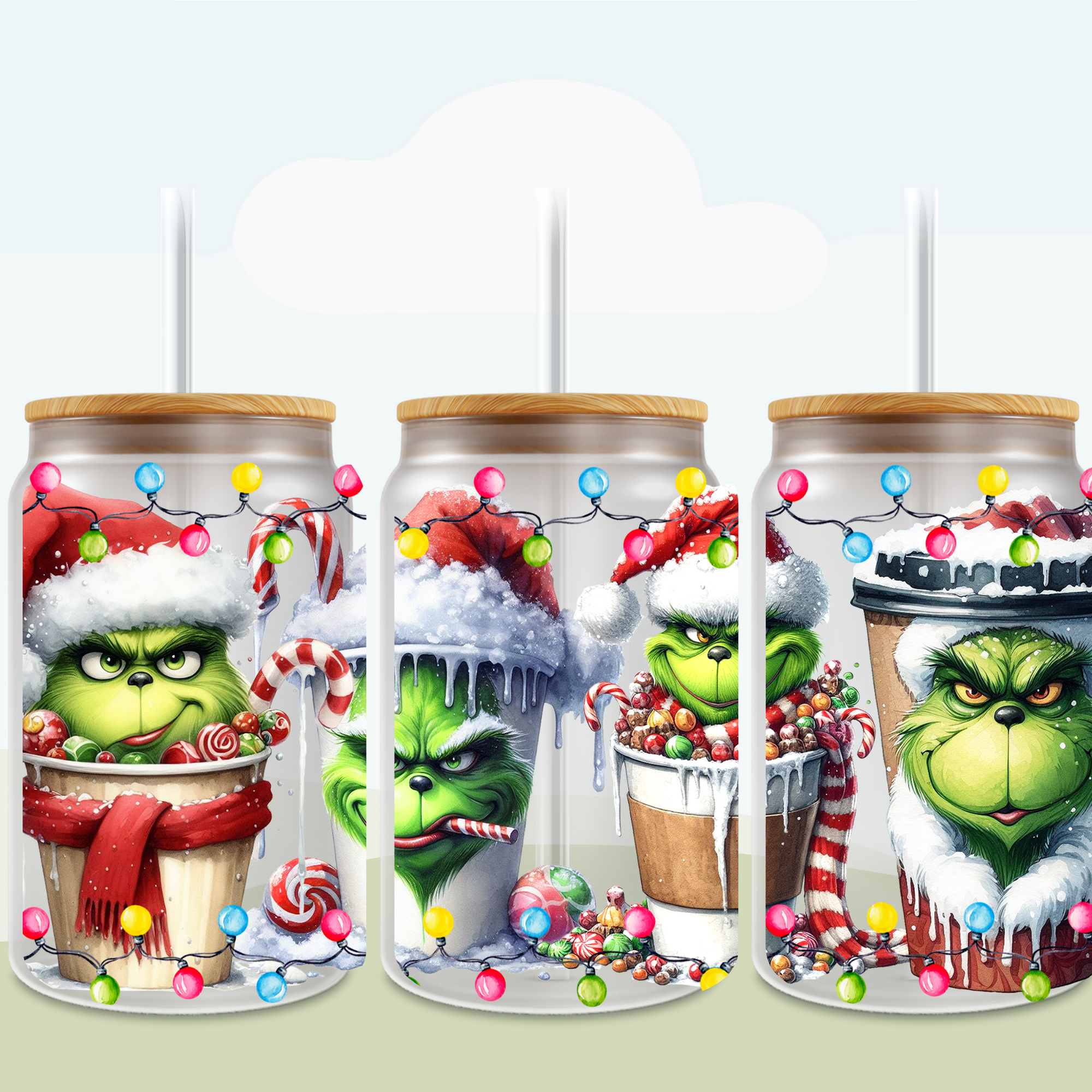 Christmas Coffee Cup and Characters