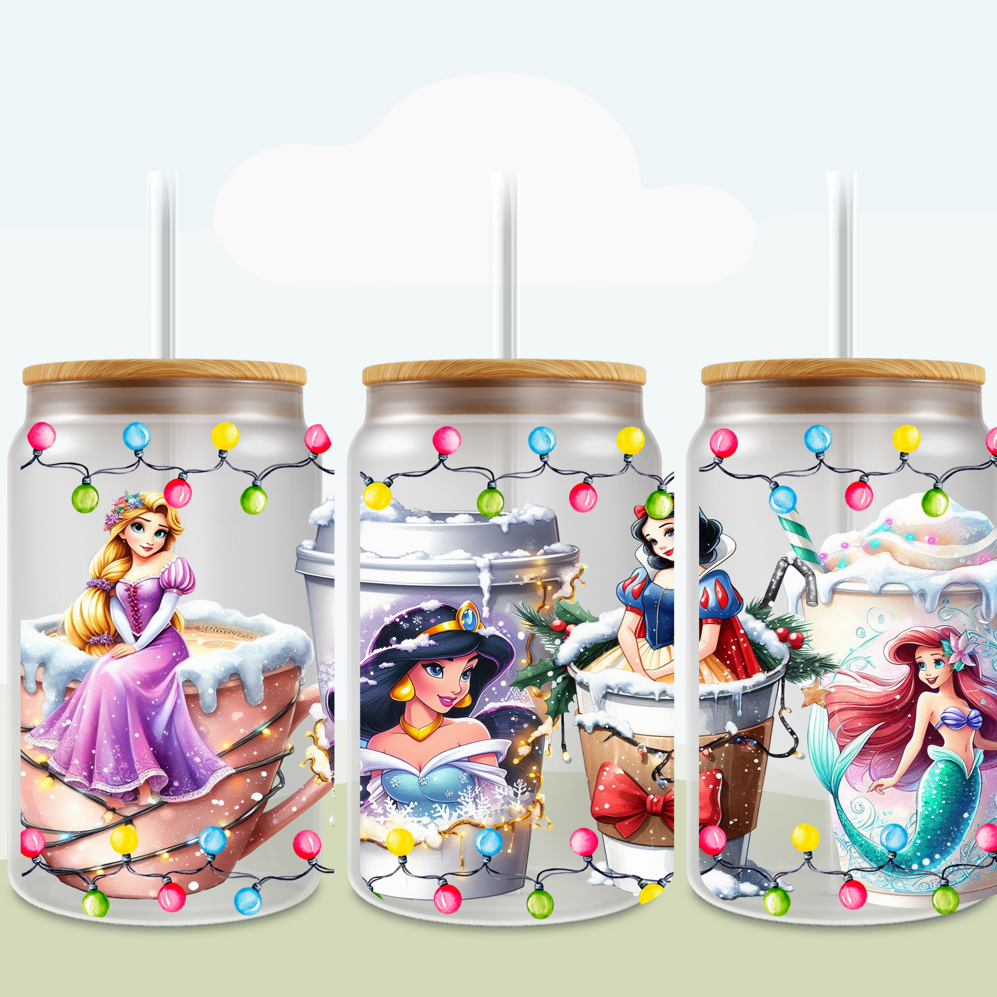 Christmas Coffee Cup and Characters