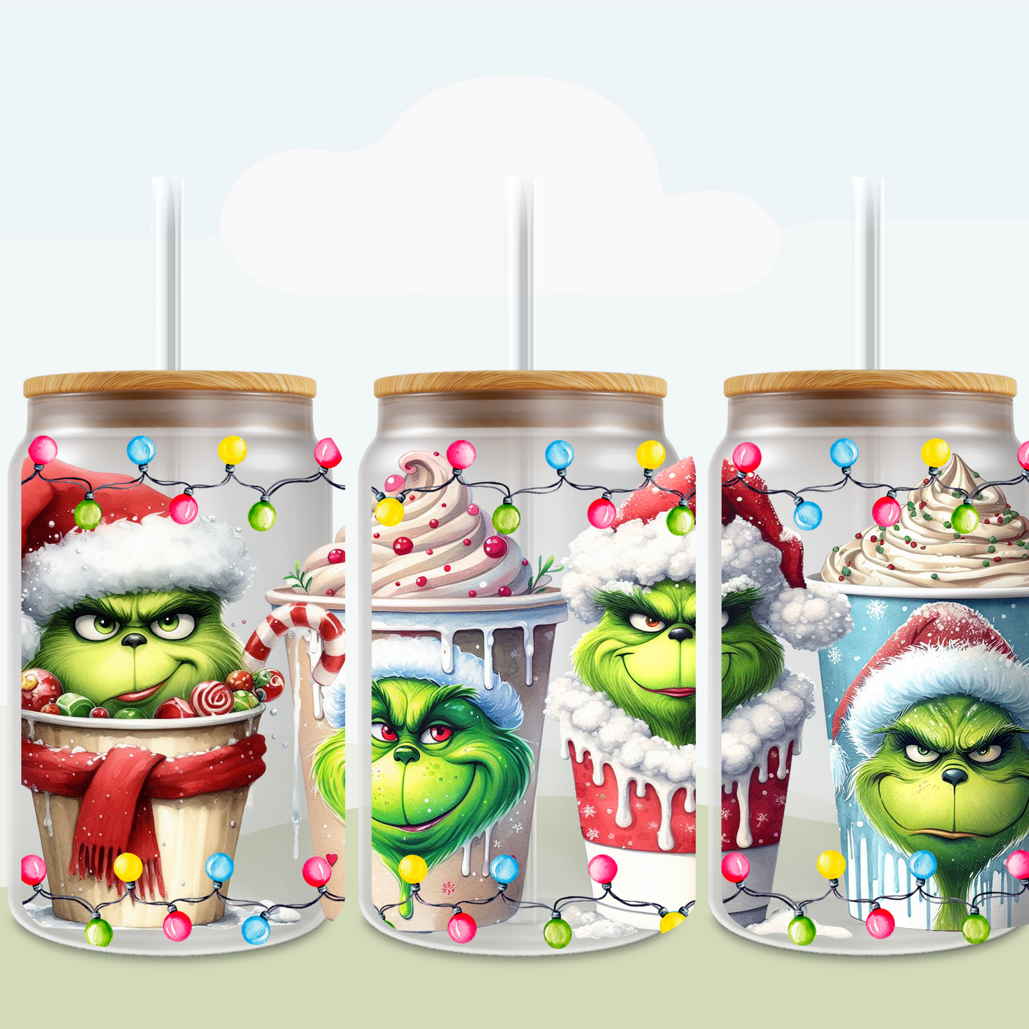 Christmas Coffee Cup and Characters
