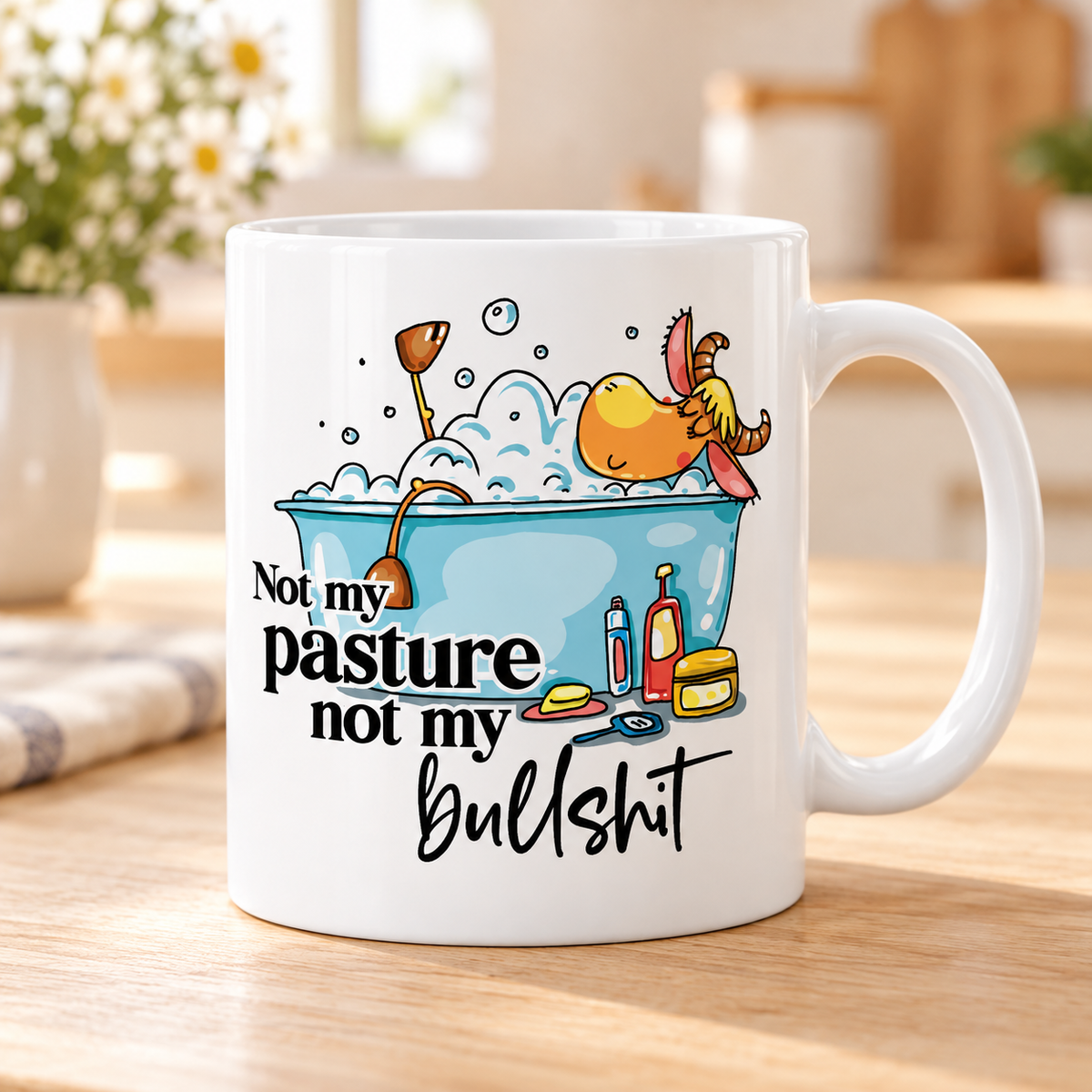 Cheeky Cow mug - Not My Pasture Not My Bullsh*t