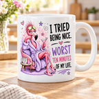 Sassy Animals mug - I Tried Being Nice (Flamingo)