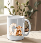 Highland Cow Floral Alphabet UVDTF Decals