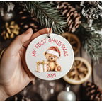 First Christmas Teddy UV-DTF