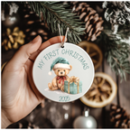 First Christmas Teddy UV-DTF