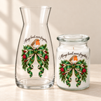 Always Loved, Never Forgotten Robin UV-DTF Decal Set – Vase & Candle (8cm + 7cm)