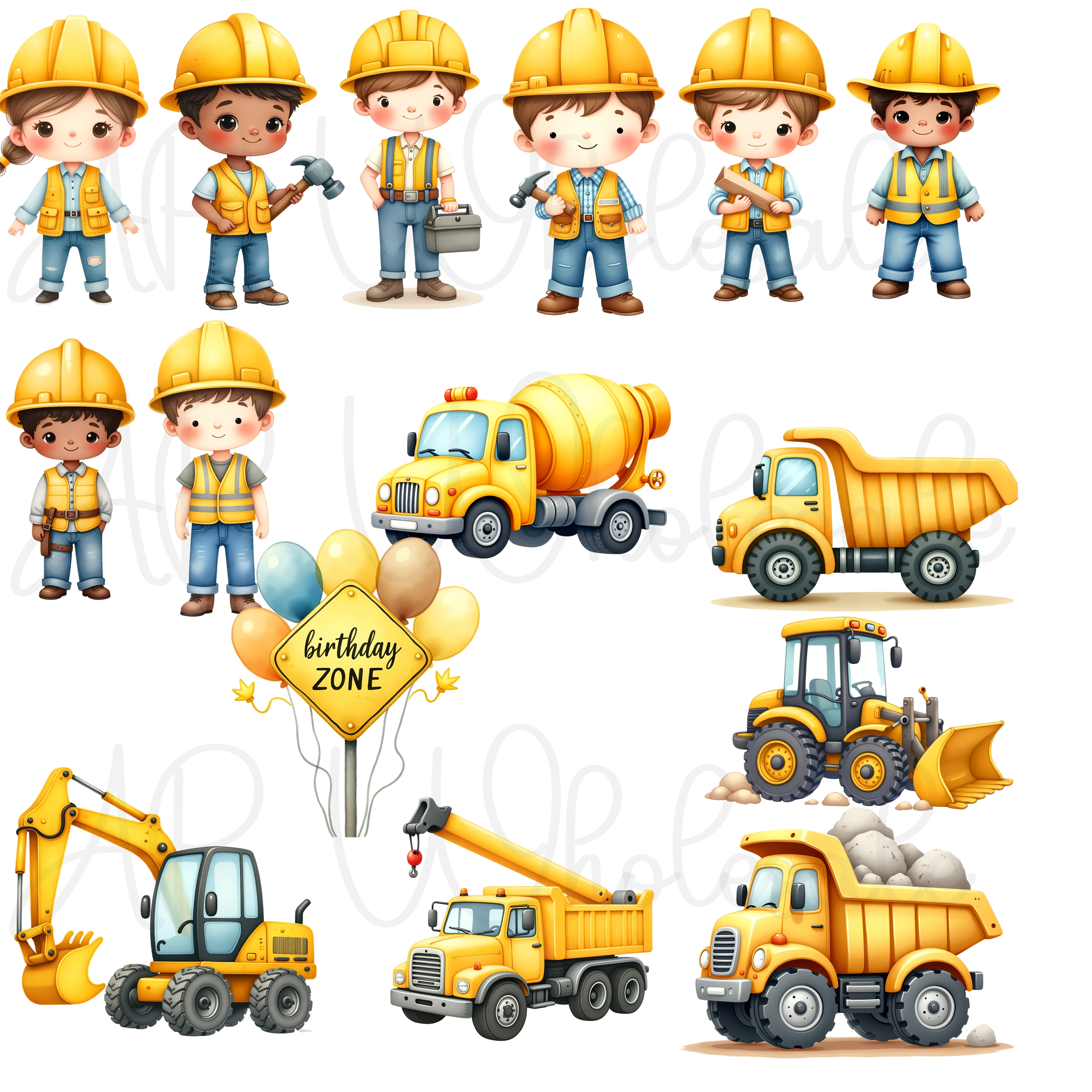 Child Construction Digital Download