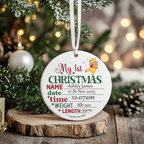 First Christmas Teddy UV-DTF