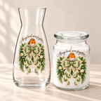Always Loved, Never Forgotten Robin UV-DTF Decal Set – Vase & Candle (8cm + 7cm)