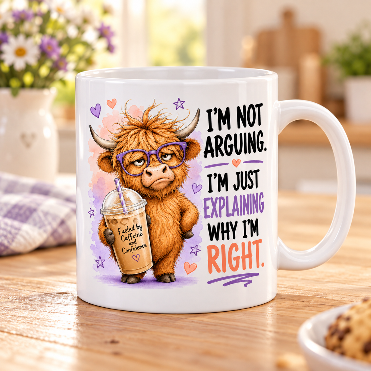 Sassy Animals mug - I'm Not Arguing (Highland Cow)