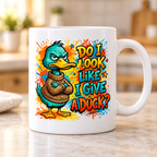 Moody Farmyard mug - Give A Duck (Jumper Duck)