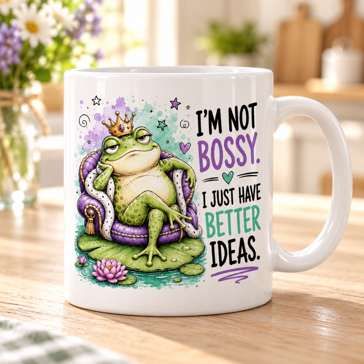 Sassy Animals mug - I'm Not Bossy (Frog)
