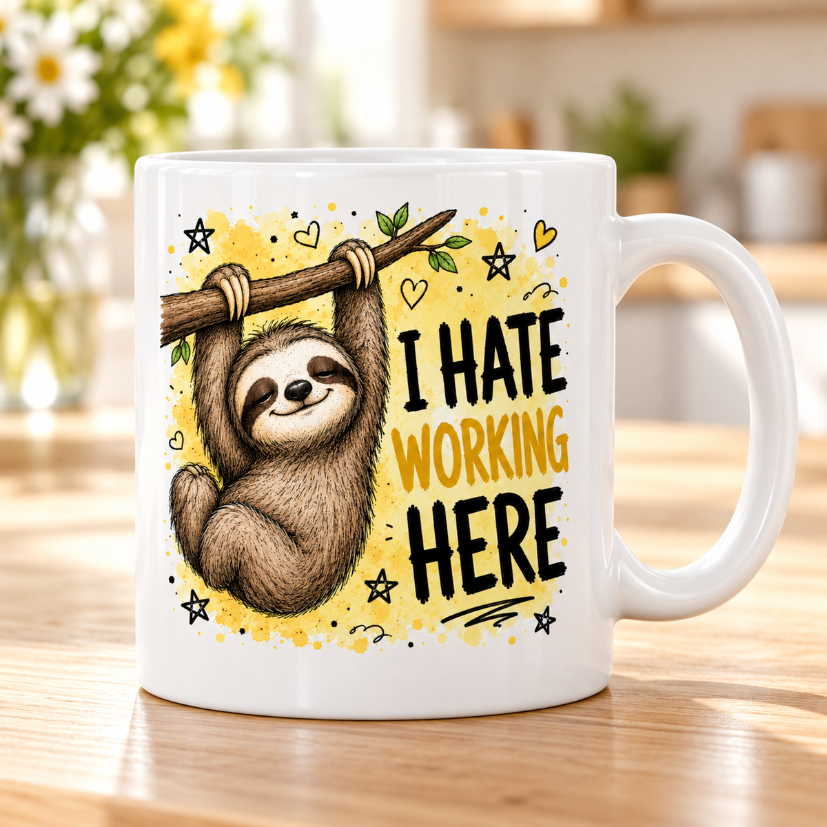 Sassy Animals mug - I Hate Working Here (Sloth)
