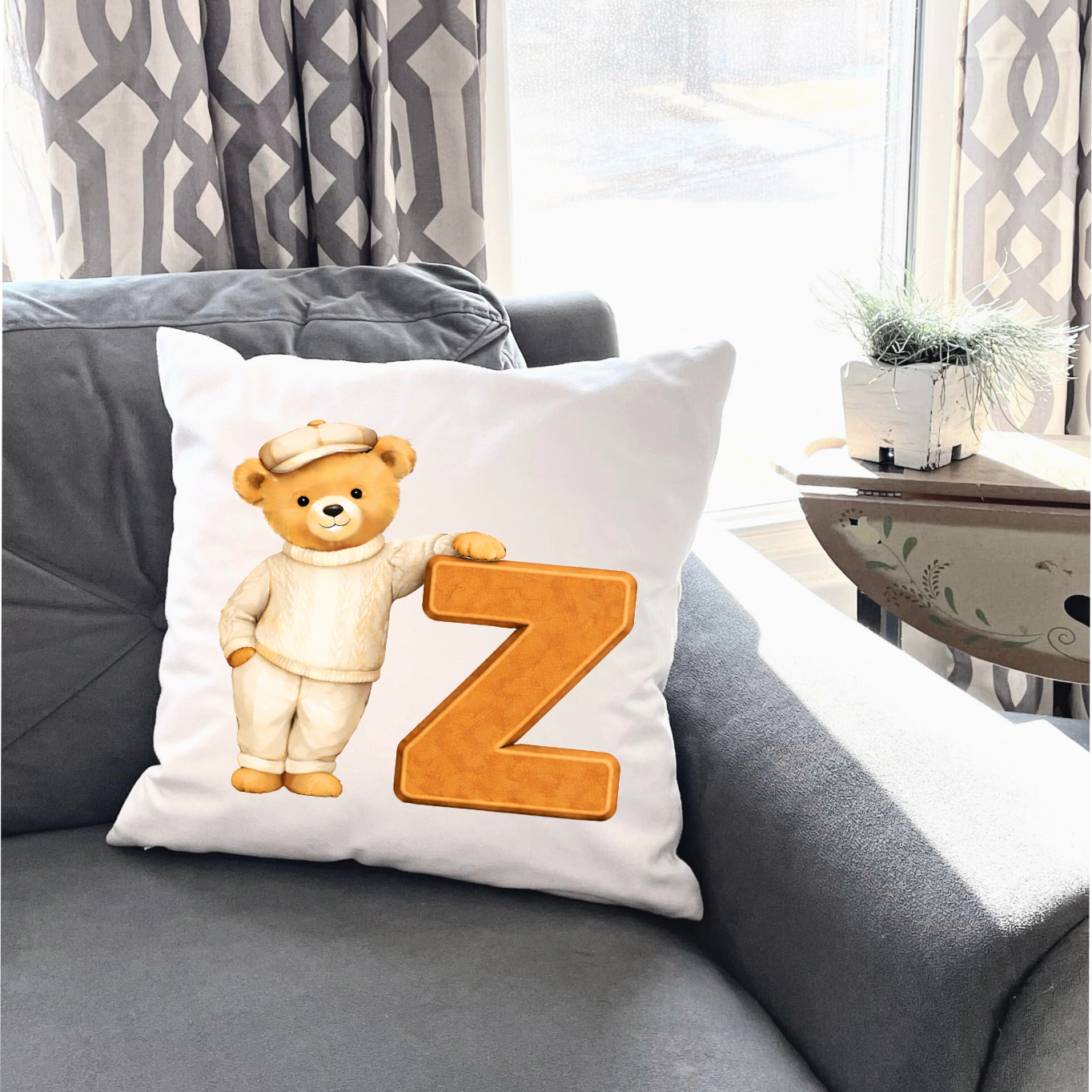Beige Bear A-Z  DTF