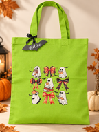 Example use: personalised bat attached to a green Halloween bag. Bag, ribbon and personalisation not included.