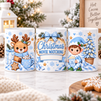 Christmas Movie Watching Blue – Boy 11oz mug sublimation print