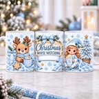 Christmas Movie Watching Blue – Girl 11oz mug sublimation print