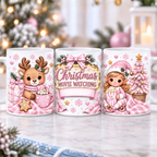 Christmas Movie Watching Pink – Girl 11oz mug sublimation print