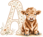 Highland Cow A-Z Digital Download