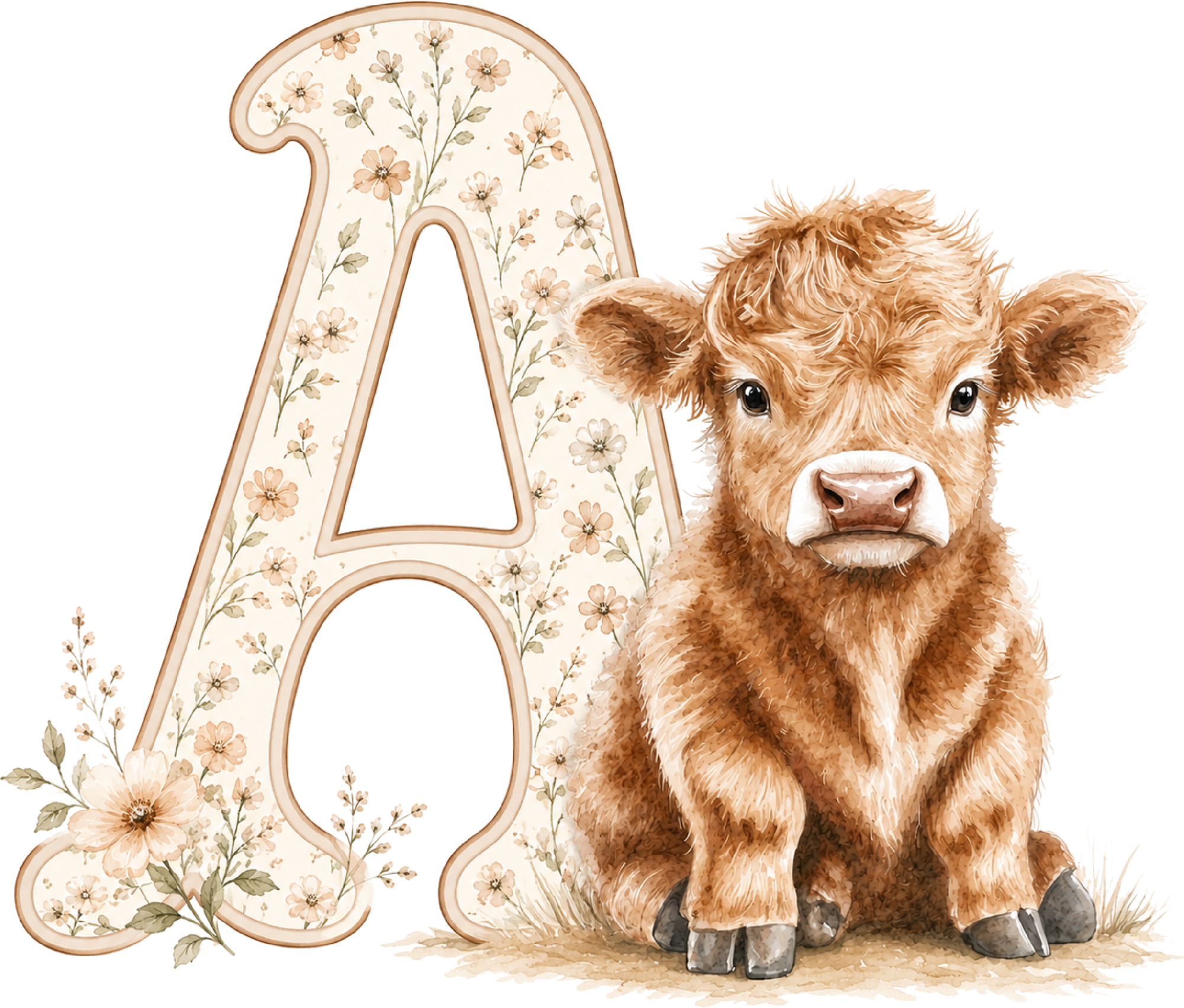 Highland Cow A-Z Digital Download