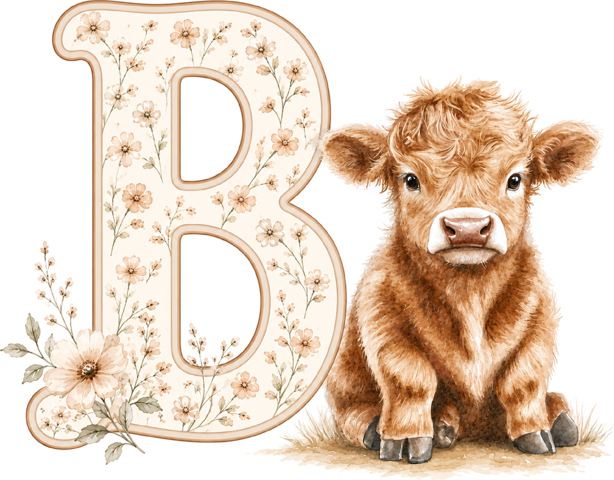 Highland Cow A-Z Digital Download