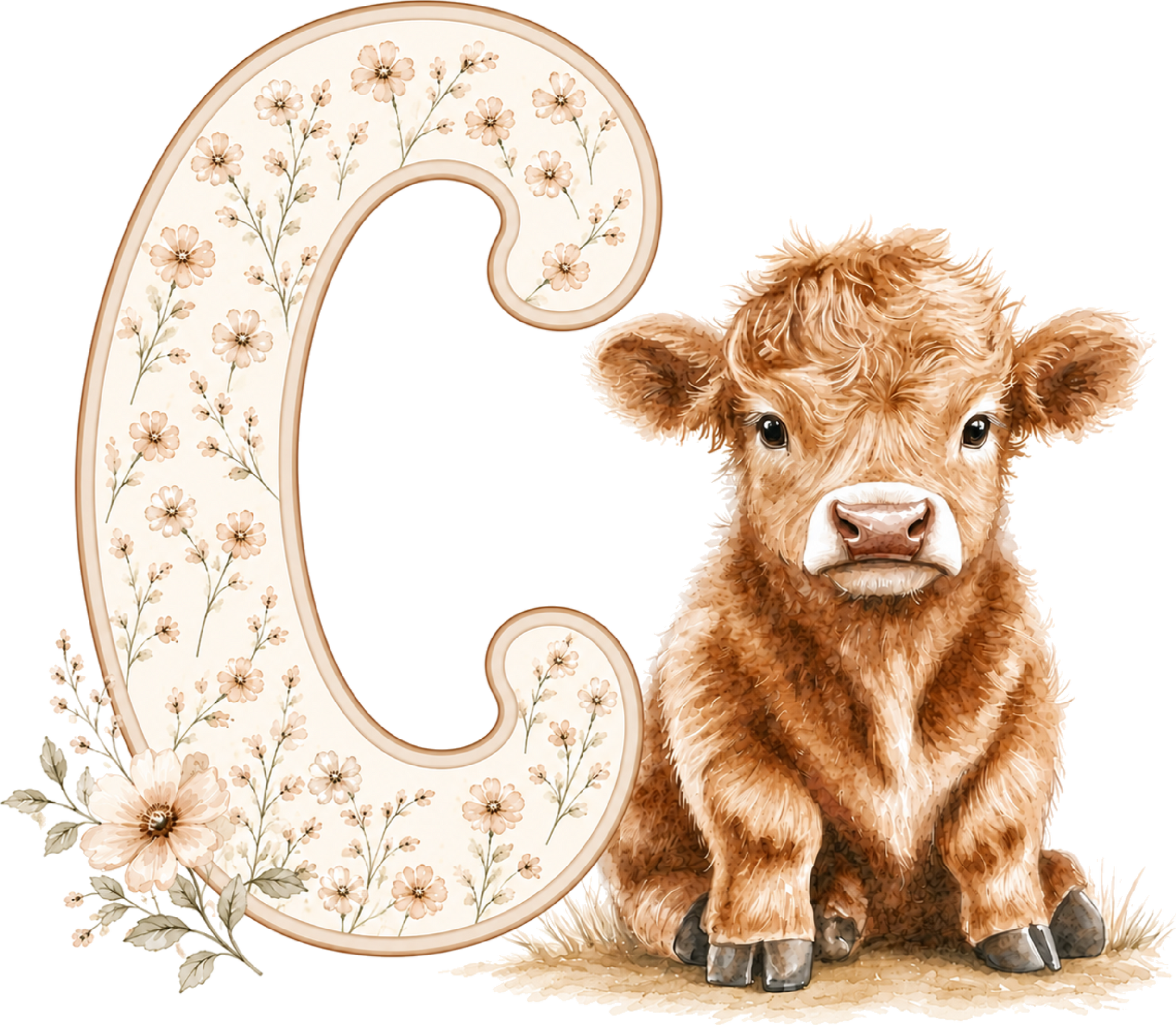 Highland Cow A-Z Digital Download