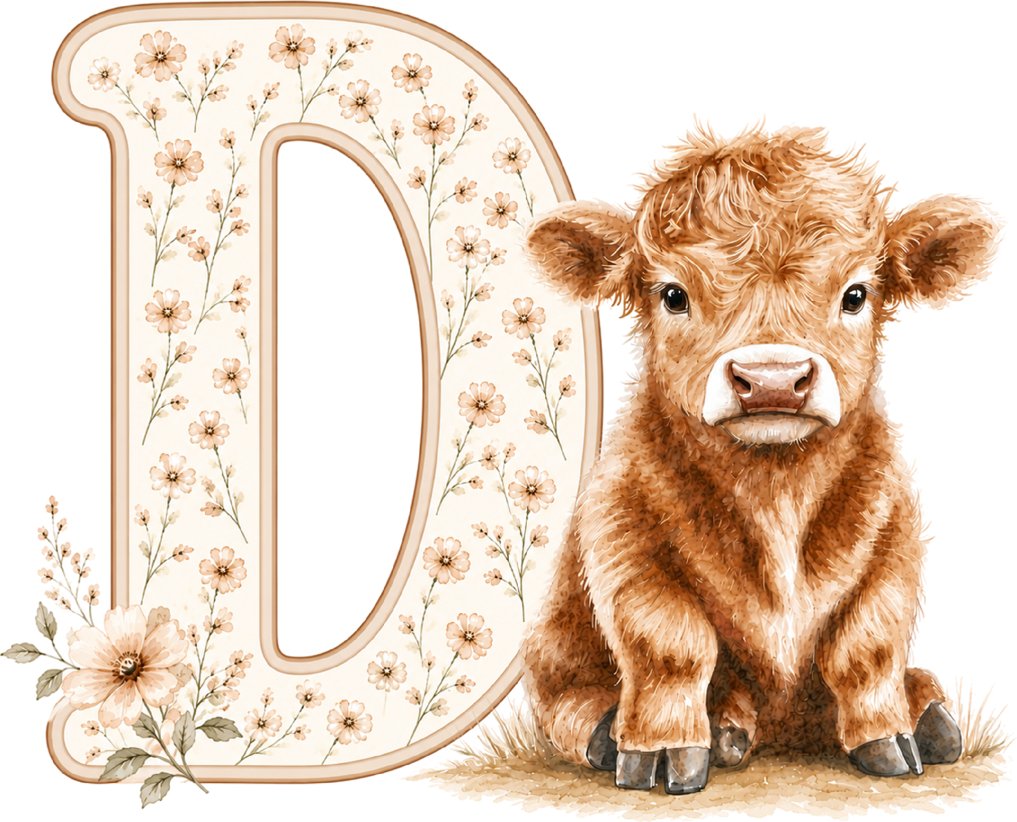 Highland Cow A-Z Digital Download