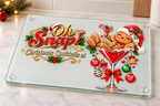Gingerbread Oh Snap personalised Christmas glass chopping board sublimation print