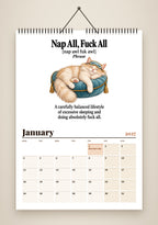The Sweary Cat Calendar 2027 – Printable A4 Digital Download