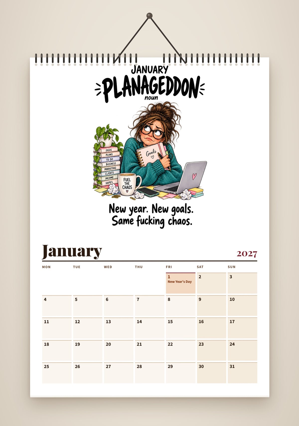 The Small Business Owner's Calendar 2027 – Printable A4 Digital Download