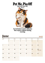 The Sweary Cat Calendar 2027 – Printable A4 Digital Download
