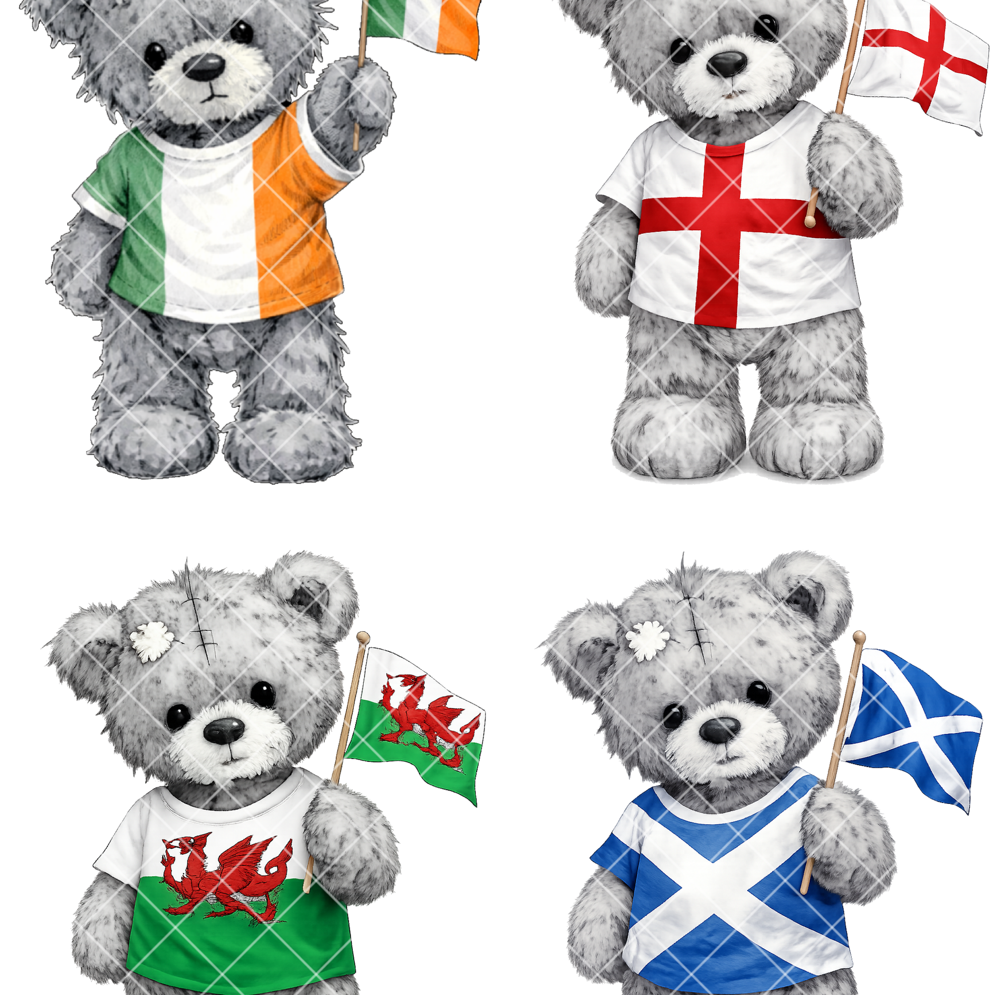 Flag Bears UVDTF