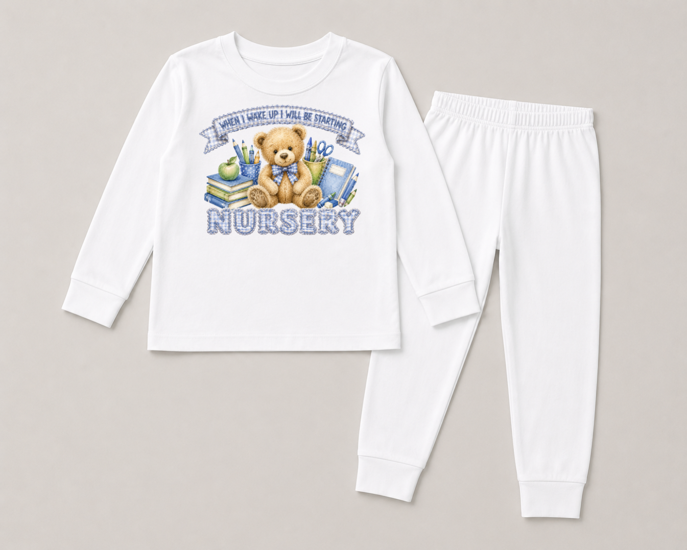 Starting Nursery &amp; School Pyjama Set – DTF Transfer