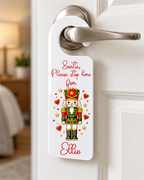 Santa Please Stop Here Door Hanger Decals – UV-DTF (9 x 6cm)