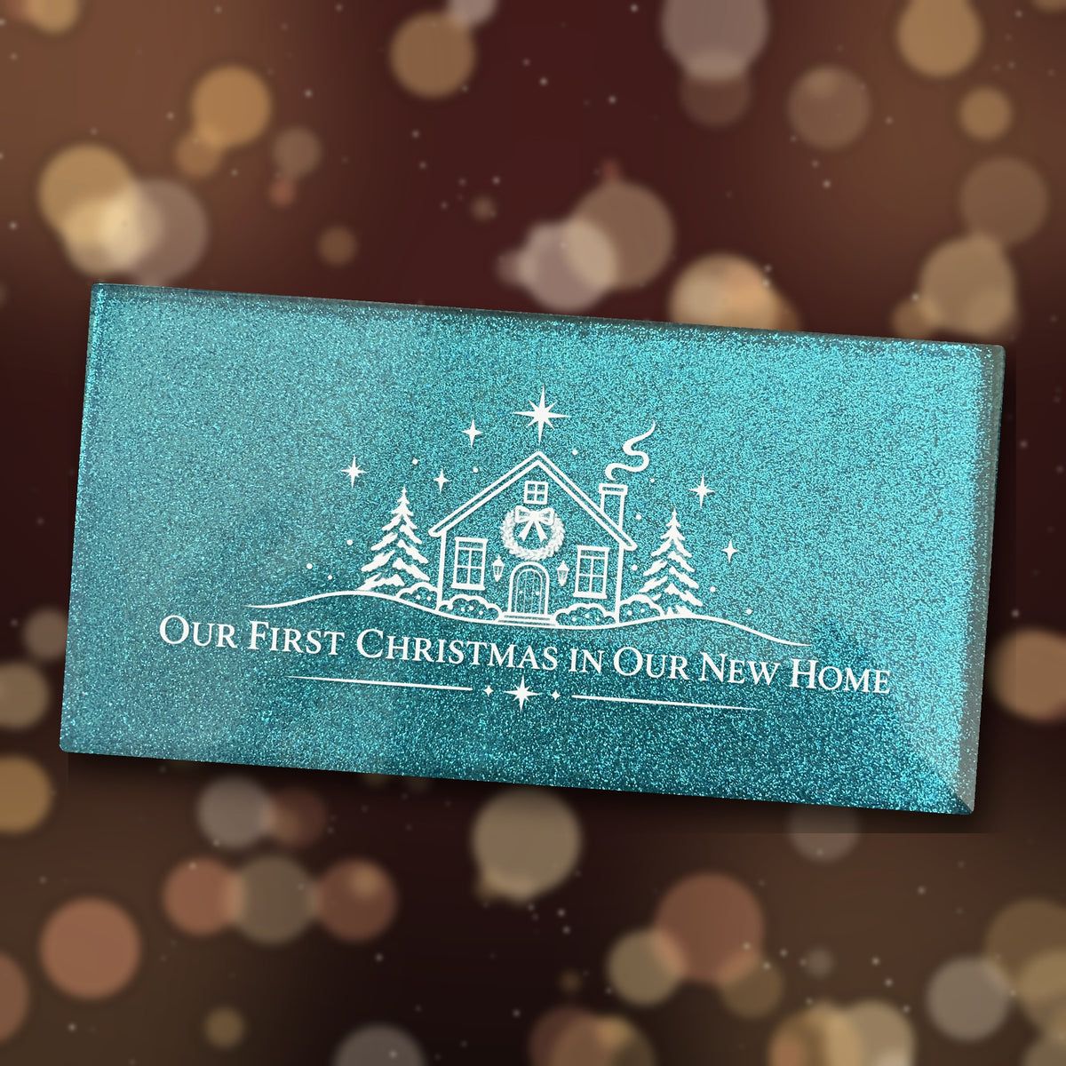 Personalised Christmas Tile Decals – White UV-DTF